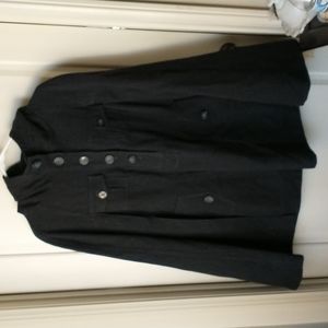 Cape Virgin Wool  Hooded Poncho  Medium Made in Poland